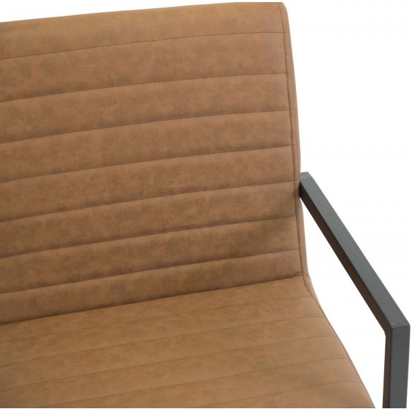 Karmstol Fortina - Svart / Brun PU