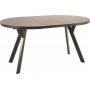 Mens uttrekkbart spisebord 100x168 x 100 cm - Mrkebrun marmorlaminat