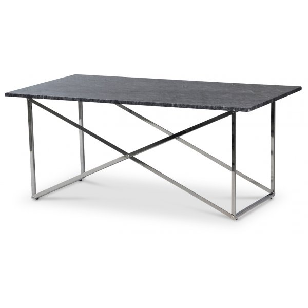 Paladium sofabord - Krom / Ekte gr marmor