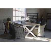 Bologna spisebord 200-240 cm - Hvit / Eik (Aintwood) Bologna spisebord 200-240 cm - Hvit / Eik (Aintwood)