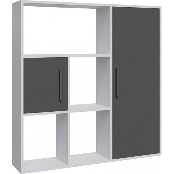 Ridge bokhylle - Hvit/antrasitt Ridge bokhylle - Hvit/antrasitt