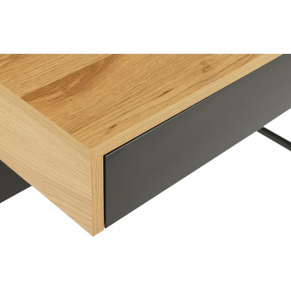 Reece skrivebord | datamaskinbord - eik/svart (100 cm)