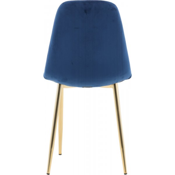 Bridge spisestol - Blå/messing Bridge spisestol - Blå/messing