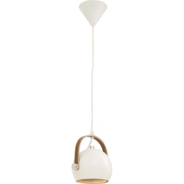 Taklampe Bow - hvit / brun / slv
