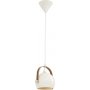 Taklampe Bow - hvit / brun / slv