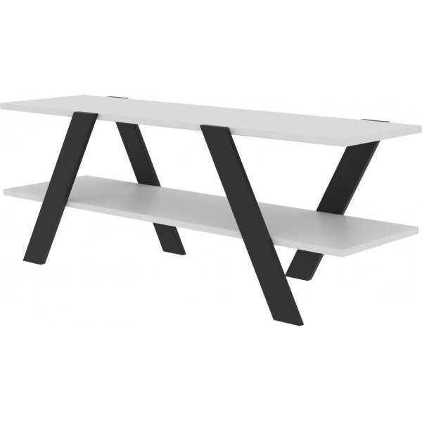 April mediebenk - Hvit/grå April mediebenk - Hvit/grå