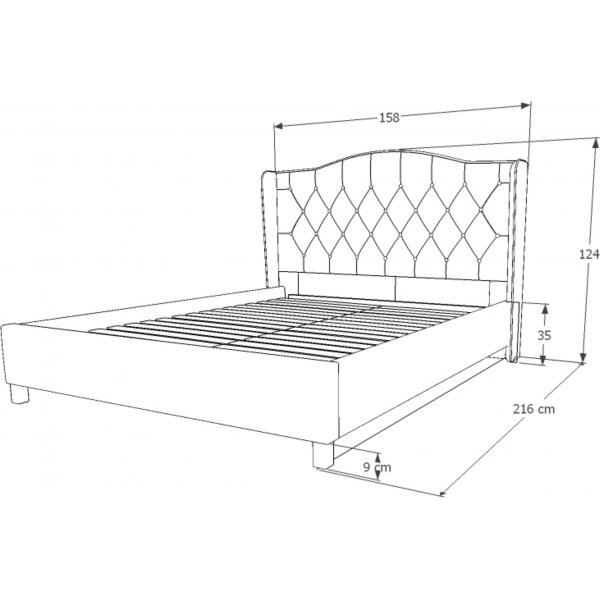 Duncan sengeramme 140x200 cm - Gr�