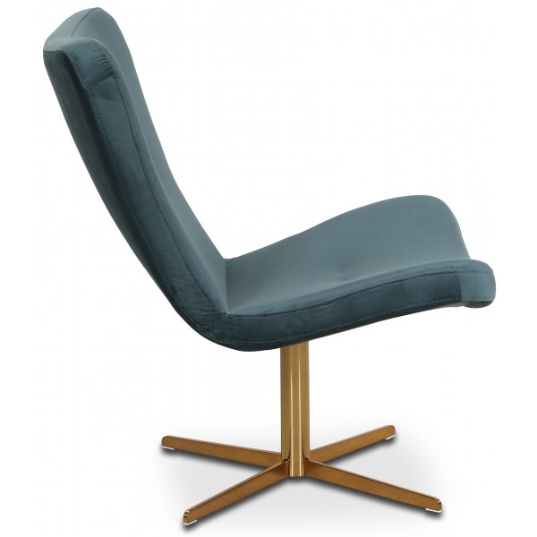 Spekeröd designer lenestol - Petroleum (Fløyel) / Messing Spekeröd designer lenestol - Petroleum (Fløyel) / Messing