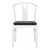 Hugo stol - Hvit med svart skinnsete