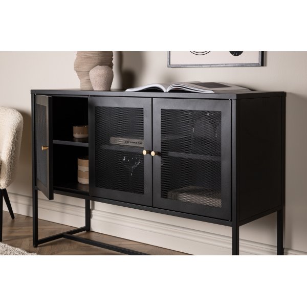 Trerike skjenk - Sort + Tekstilrens for møbler Trerike skjenk - Sort + Tekstilrens for møbler