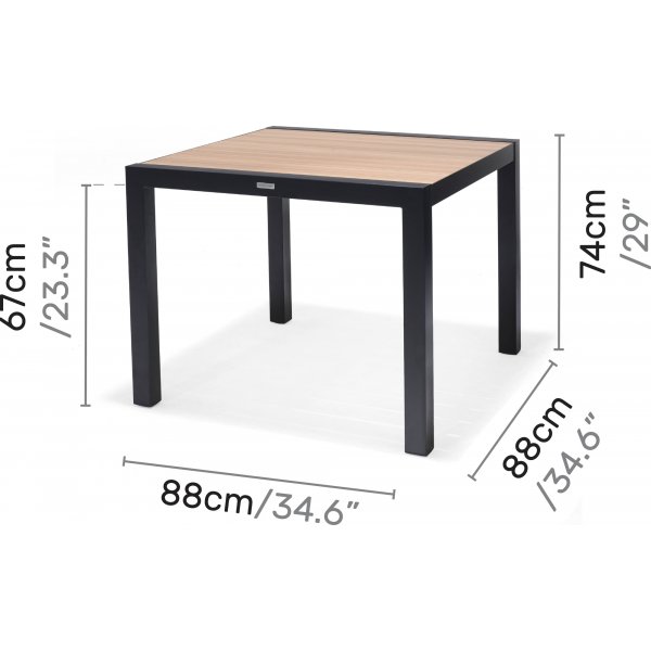 Panama spisegruppe 1 - Sort/teak