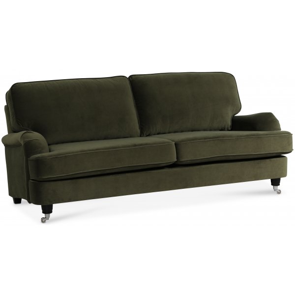 Kvarsebro Howard 3-seter sofa - Mosegrnn (Flyel)