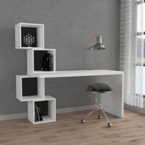 Balance skrivebord - Hvit/antrasitt