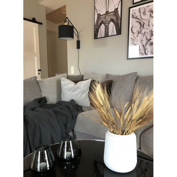 Vegglampe Wally - Svart/tre Vegglampe Wally - Svart/tre