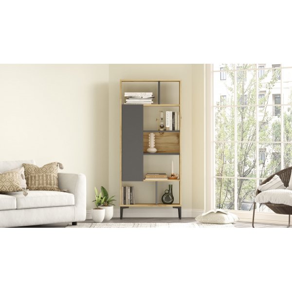 Aristo bokhylle - Filt/antrasitt Aristo bokhylle - Filt/antrasitt