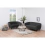 Felicia 2-seter sofa - Mrkegr (Flyel)