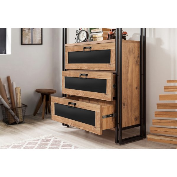 Arcas Carva bokhylle - Furu/sort Arcas Carva bokhylle - Furu/sort