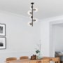 Fasettert taklampe 10450 - Sort/antikk