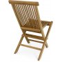 Spisegruppe med 4 stoler og spisebord 122 beige/teak - Merca/Salt