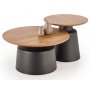 Settbord 70/50 cm svart / Naturfarget