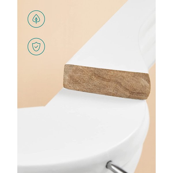 Kleshenger, tre, 44,5 cm, 50-pakning - Hvit