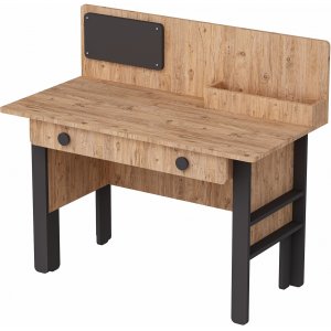 Valerin skrivebord 120 x 60 cm - Furu/antrasitt