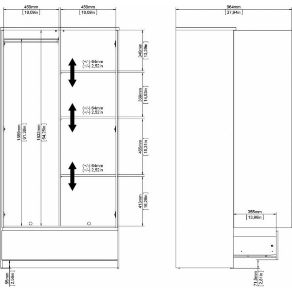Naia garderobe - Hvit