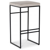 Stage barstol - Gråbeige fløyel / svart Stage barstol - Gråbeige fløyel / svart