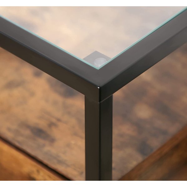 Eddie sidebord 43 x 43 cm - Brun/svart