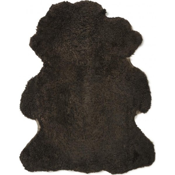 Krllet saueskinn Brun - 60 x 95 cm