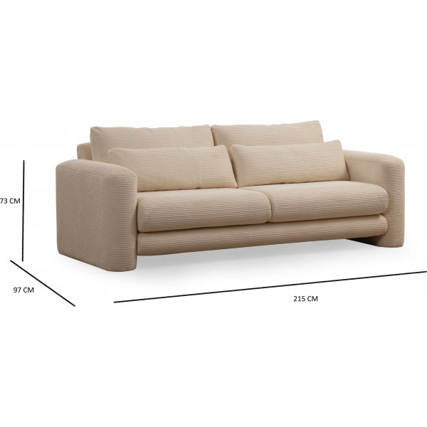 Suzy 3-seters sofa - Beige Suzy 3-seters sofa - Beige