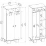 Snekkergarderobe - Furu/beige