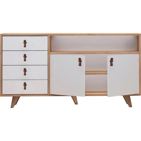 Musso skjenk med skuffer - Eik/hvit Musso skjenk med skuffer - Eik/hvit