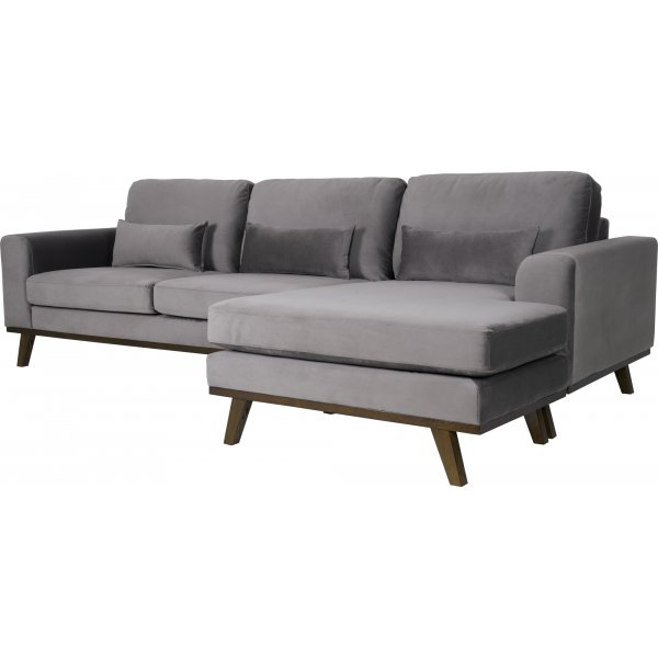 Ranger divansofa høyre - Muldvarpfarget fløyel + Flekkfjerner for møbler Ranger divansofa høyre - Muldvarpfarget fløyel + Flekkfjerner for møbler