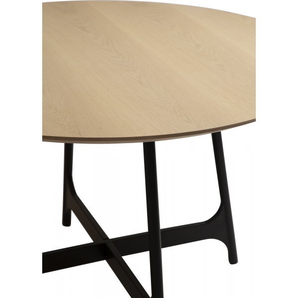 Ooid spisebord 120 cm - Eikefiner/sort