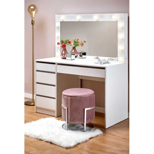 Facada sminkebord XL 120x 55 cm - Hvit + Tekstilrens for møbler Facada sminkebord XL 120x 55 cm - Hvit + Tekstilrens for møbler