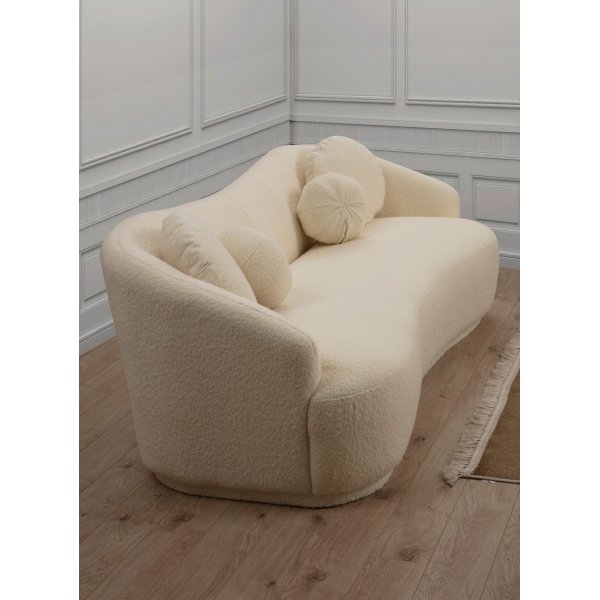 Ancona 3-seters sofa - Kremhvit