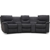 Rom Biosofa - 3-seter recliner (el) i grått microfiber tøystoff Rom Biosofa - 3-seter recliner (el) i grått microfiber tøystoff
