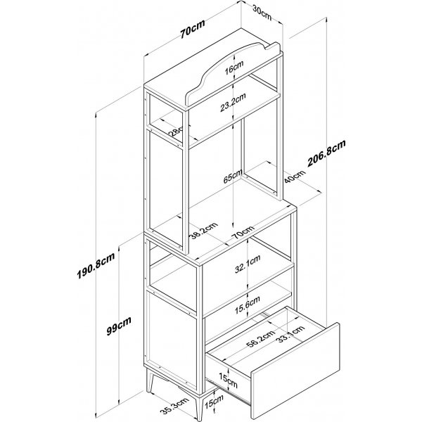 Jericho skap 154 - Valnøtt Jericho skap 154 - Valnøtt