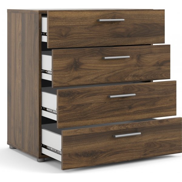 Pepe bred kommode med 4 skuffer - Valn�tt