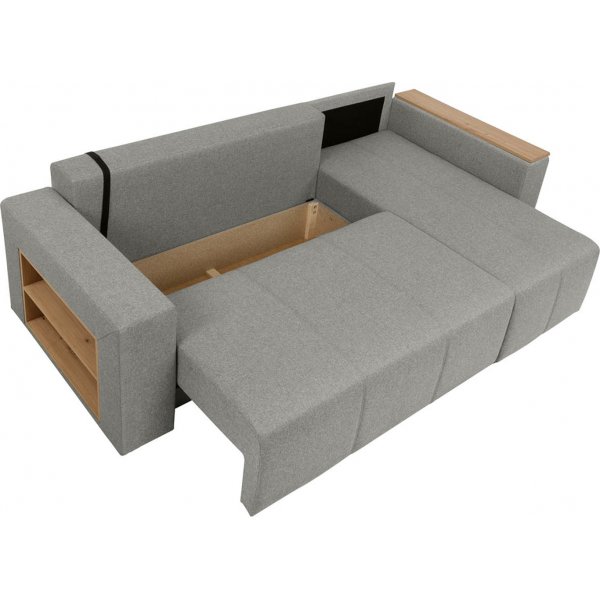 Denvo sovesofa med hyller - Grå Denvo sovesofa med hyller - Grå