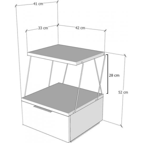 Tekoba nattbord - Gul