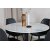 Kvarnbacken spisebord, 106 cm - Lys marmor/svart