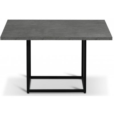 Sintorp spisebord, 120 cm - Svart/kalkstein marmorimitasjon + Mbelpleiesett for tekstiler