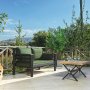 Kappis 2-seters utesofa - Svart/grnn + Flekkfjerner for mbler