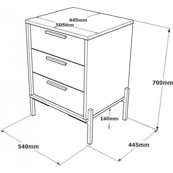 Vista kommode - Brun/betong/antrasitt Vista kommode - Brun/betong/antrasitt