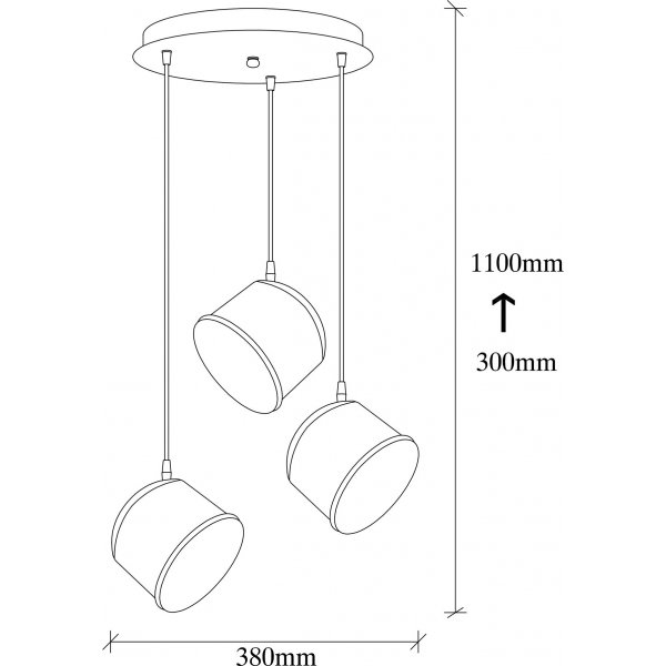 Berkeley taklampe 192-S2 - Sort