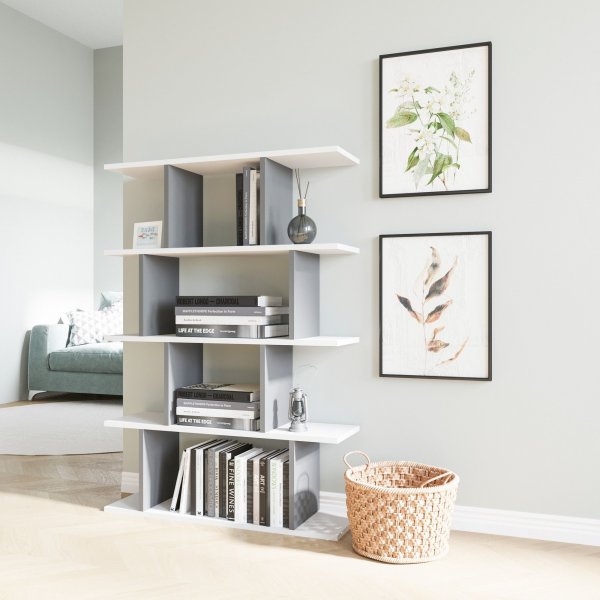 Harmon bokhylle - Hvit/antrasitt Harmon bokhylle - Hvit/antrasitt