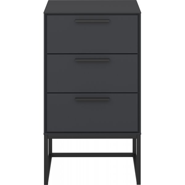 Slimline nattbord 3 - Grå/svart Slimline nattbord 3 - Grå/svart