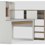 Function Plus skrivebord 138,4 x 101,6 x 141,1 cm - Hvit/eik